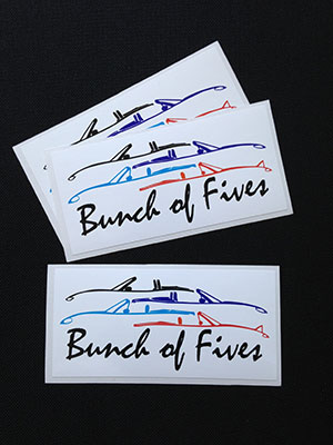 Bunch of Fives MX5 Stickers